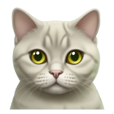 British fold shorthair gold chinchilla cat with light green eyes sticker