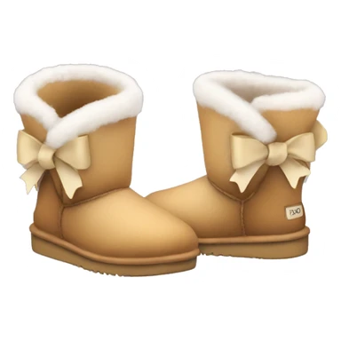 mini uggs with bows on back sticker
