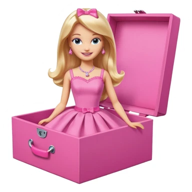 Barbie in a pink box sticker