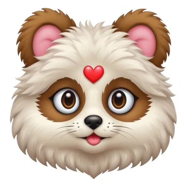 кароче какая то животное и заместь глаза там сердечко 😍 как этот  sticker