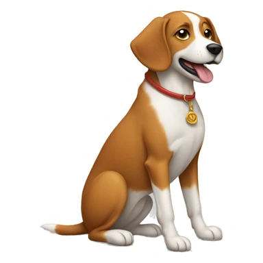 Dog showing text  “Bol Bhandari” sticker