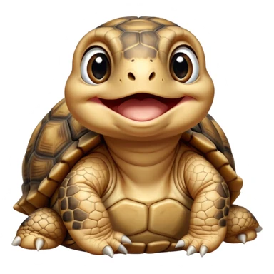 cinematic-yawning baby tortoise-realistic--emoji,,-cute-wise-face-peering-ahead-with-calm-determination,-cute large-eyes-reflecting-centuries of wisdom, sticker
