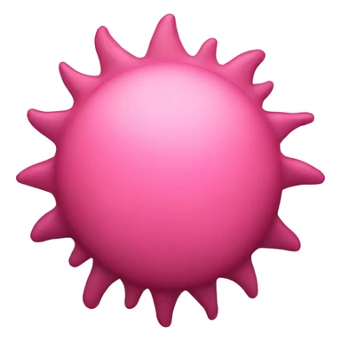 Realistic pink sun sticker