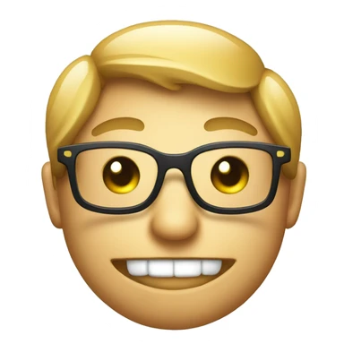 Glückerlicher Smiley mit einer Brille in Pixelfaren  sticker
