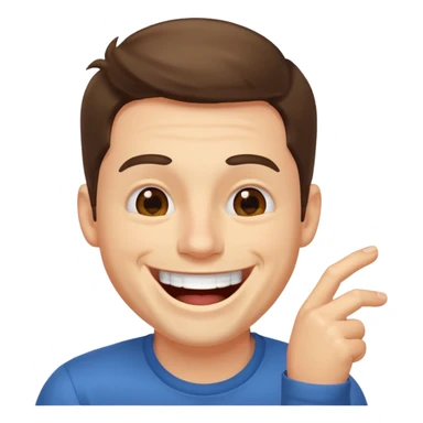 guy laughing at a meme sticker