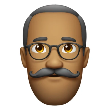 dégradé moustache basse metisse  sticker