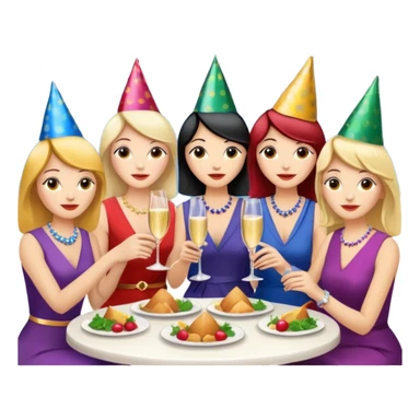 Coachella joint bachelorette group reunion in San Francisco having drinks and dinner sticker