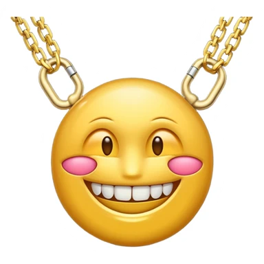 Emojis malandros con dientes de oro y cadenas de oro en el cuello  sticker