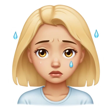 Sad girl wirh tears sticker