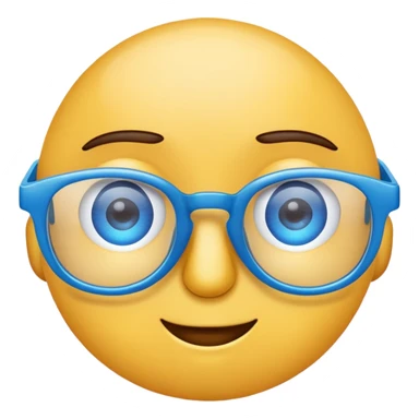 Emoji of eyes with blue glasses ref - 👀  sticker