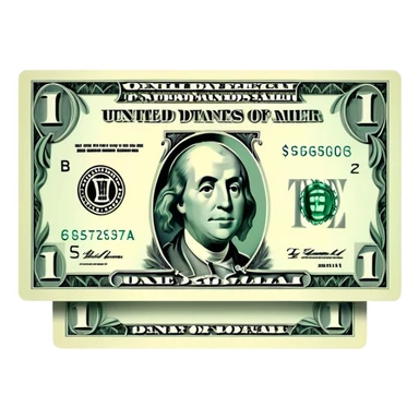 multi colored dollar bill sticker