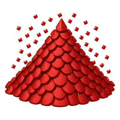 red glitter dislike sticker