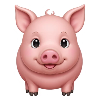 cute pig with a long tail sticker