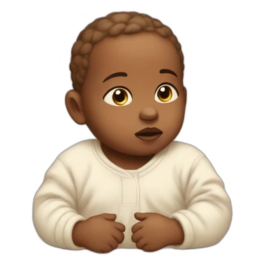 newborn baby deep in thought sticker