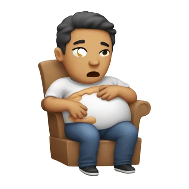 stomach ache sticker