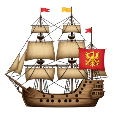 Batavia the Dutch East India Company ship with VOC flag sticker