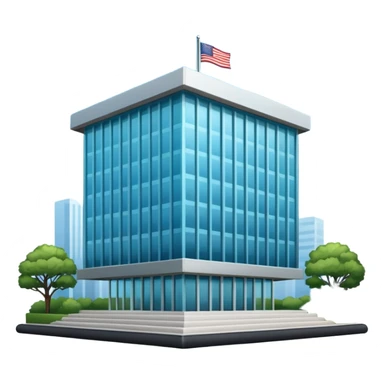 modern embassy building, no flag sticker