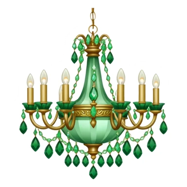 chandelier green sticker