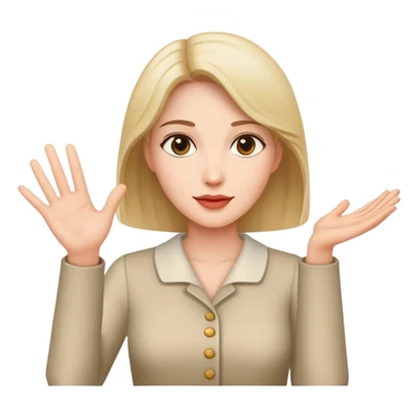 Woman handing something to you sticker