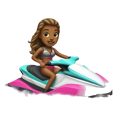 girl on a jet ski  sticker