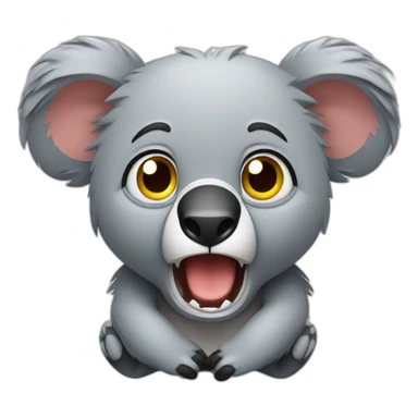angry koala at IT work sticker