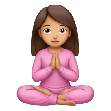A latina Girl with a Pink ruled pj praying  sticker