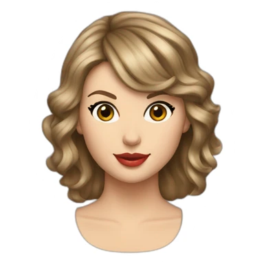 Taylor Swift with a brunette girl sticker
