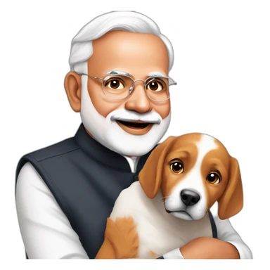 Pm modi with dog sticker