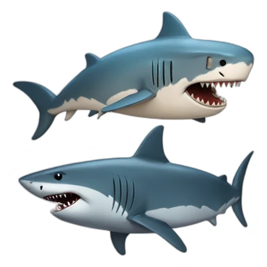 Lion Eatingen a shark sticker