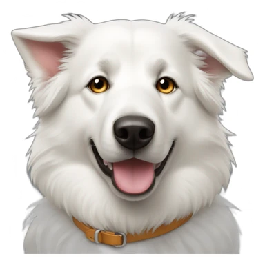 white-swiss-shepherd-dog sticker