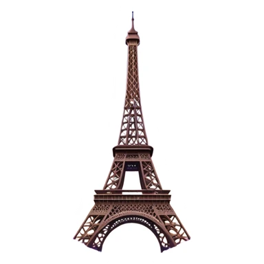 Cinematic Realistic Eiffel Tower Landmark Emoji, depicted with the iconic iron lattice structure against a twilight sky rendered with dramatic, luminous lighting and intricate detail. sticker