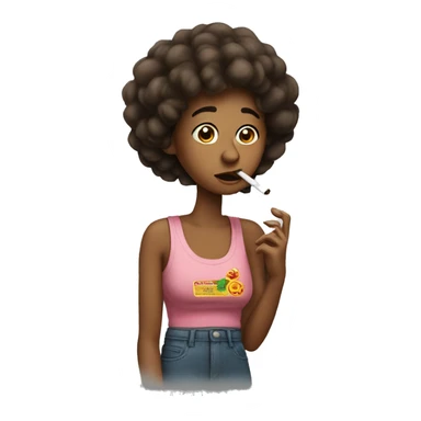 Person smoking chica sticker