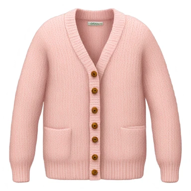 light pink knit cardigan sticker