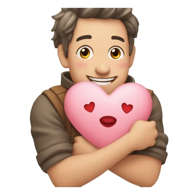 Chanchito sonriendo con corazones sticker
