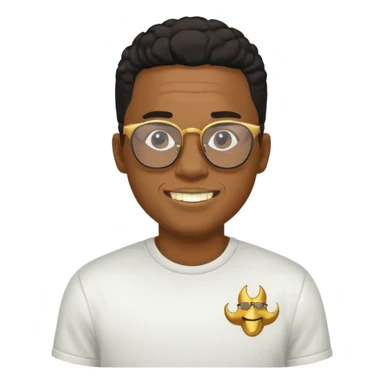 A gangster black cool rapper with cool shirt Glasses gold teeth  sticker