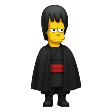 Homer Simpson but dressed like itachi from Naruto  sticker