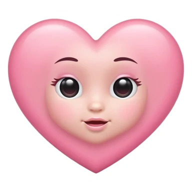baby pink heart sticker