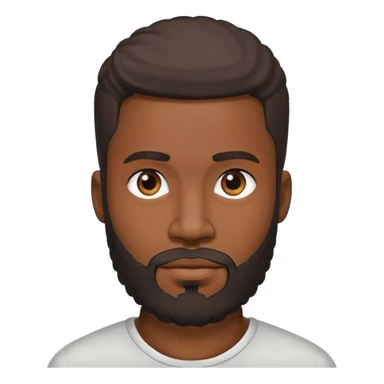 Black man with low cut hair and beard sticker