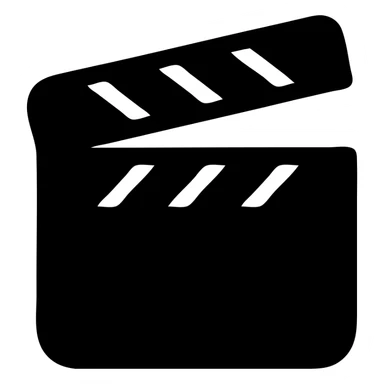 film slate black bold solid icon sticker