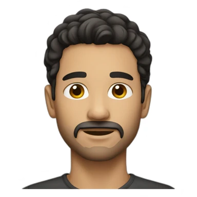 dark haired man with stubble sticker