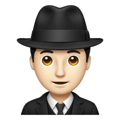  Black Fadora with no man sticker