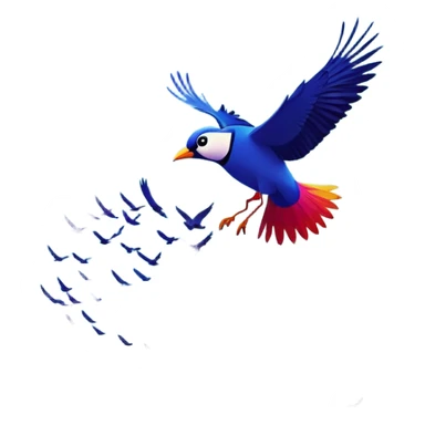 Migration birds movie poster  sticker