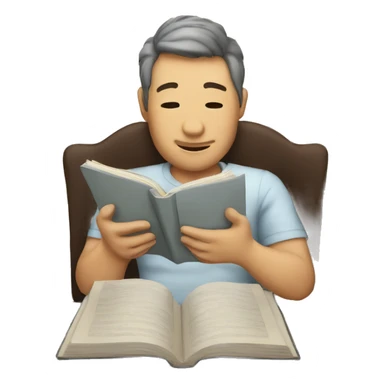 Reading a book on iPad  sticker