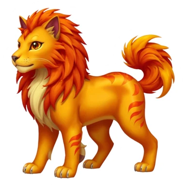 Pyroar-Fakémon-hybrid-creature (full body)  sticker
