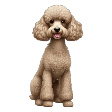 Dog Standart Poodle full body sticker