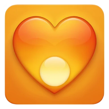 sunrise-themed heart sticker