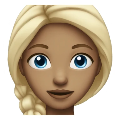 Blue-eyed girl with blond hair wellness  sticker