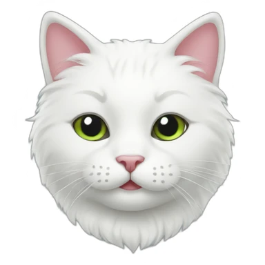 Christmas White Cat sticker
