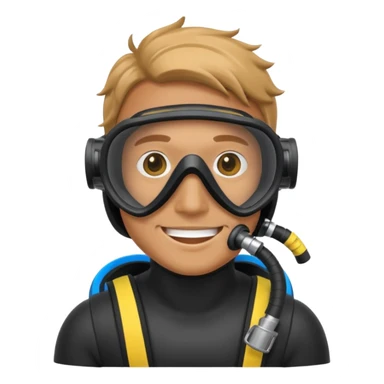 man with scuba mask   sticker