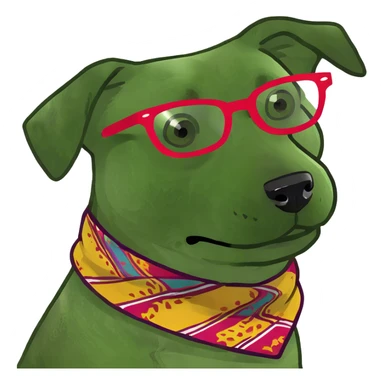 Dog whit glasses  sticker